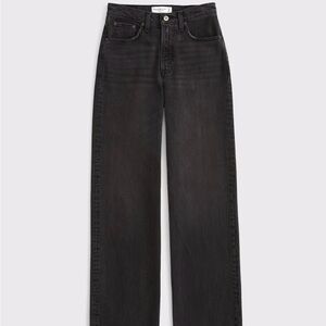 Abercrombie The 90s Relaxed Jean High Rise - Washed Black